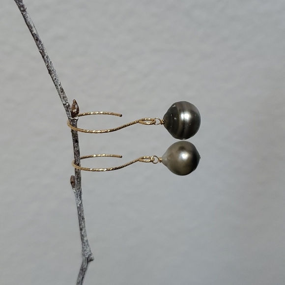 Tahitian pearls earrings - Picture 1 of 4